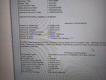 Dell latitude 5511 i7 16gb ram 1tb ssd 12
