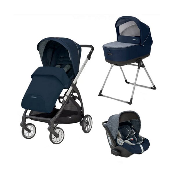Trio Inglesina System Quattro Aptica - Soho Blu - Ottimo - Base Semplice