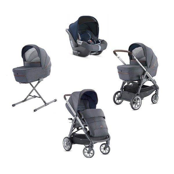 Trio Inglesina System Quattro Aptica - Denim - Buono - Base Non Inclusa