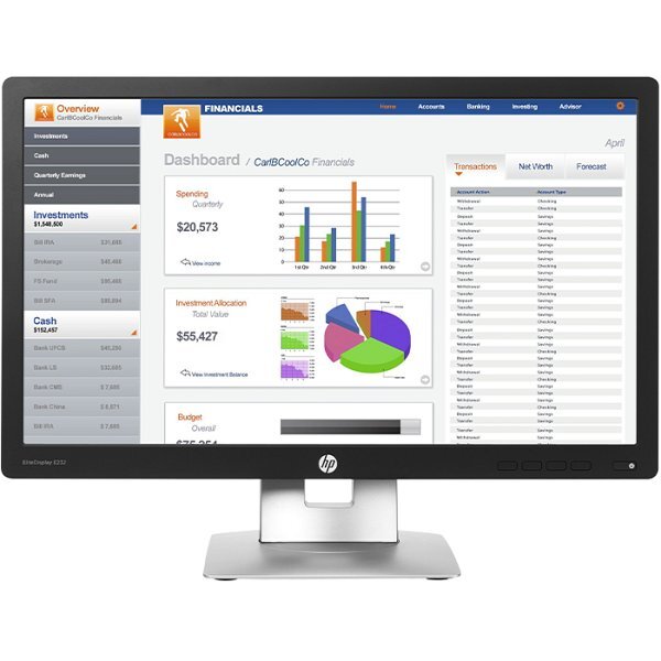 HP EliteDisplay E232 23" Nero - Ottimo